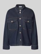 Jake*s Casual Hemdbluse mit Knopfleiste in Jeansblau, Größe 40