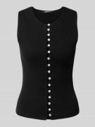 Gina Tricot Weste in Strick-Optik in Black, Größe S