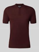 Antony Morato Poloshirt mit gerippten Abschlüssen in Bordeaux, Größe X...