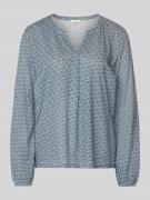 Tom Tailor Regular Fit Bluse aus Baumwoll-Mix in Petrol, Größe L
