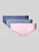 Sloggi Slip mit Spitzen-Bordüre Modell 'Crush' im 3er-Pack in Rosa, Gr...