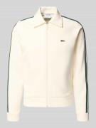 Lacoste Regular Fit Sweatjacke aus Baumwoll-Mix in Offwhite, Größe XXL
