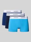 Lacoste Boxershorts aus Baumwoll-Mix im 3er-Pack in Blau, Größe S