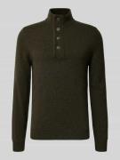 Barbour Regular Fit Troyer aus reiner Wolle in Oliv, Größe XXL