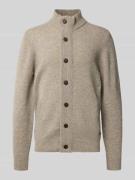 Barbour Regular Fit Strickjacke aus echter Wolle in Hellgrau, Größe L