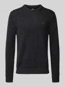 Tommy Jeans Regular Fit Strickpullover aus reiner Baumwolle in Black, ...