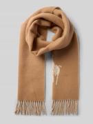 Polo Ralph Lauren Wollschal mit Logo-Stitching Modell 'Oblong' in Came...