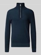 Marc O'Polo Regular Fit Troyer aus reiner Baumwolle in Marine, Größe L