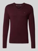 Tommy Hilfiger Regular Fit Pullover aus Baumwoll-Kaschmir-Mix in Borde...