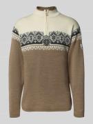 Dale of Norway Wollpullover mit Troyer-Kragen Modell 'Moritz' in Offwh...