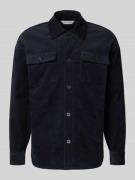 Casual Friday Regular Fit Hemdjacke aus Cord Modell 'MYLES' in Dunkelb...