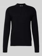 Casual Friday Strickpullover mit Kaschmir-Anteil und Polo-Kragen Model...