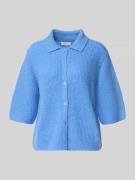 Fynch-Hatton Strickjacke mit Umlegekragen in Royal, Größe L