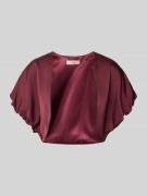 V.M. Bolero mit kurzärmeligem Design in Bordeaux, Größe 44