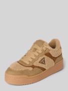 Guess Sneaker mit Logo-Applikation Modell 'Miram' in Sand, Größe 36