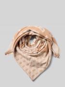 Guess Schal mit Allover-Logo-Stitching Modell 'Kefiah' in Beige, Größe...