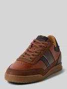 BULLBOXER Sneaker mit Kontrastbesatz in Cognac, Größe 41