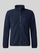 Lerros Fleecejacke mit Stehkragen und Label-Detail in Dunkelblau, Größ...