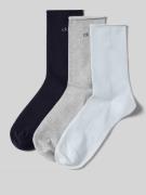CK Calvin Klein Socken mit Logo-Stitching im 3er-Pack in Hellblau, Grö...