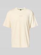 BOSS Green Regular Fit T-Shirt aus reiner Baumwolle in Beige, Größe L