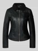 Cabrini Lammnappa Jacke mit Eingrifftaschen in Black, Größe 34