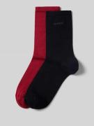 BOSS Socken aus Baumwoll-Mix im 2er-Pack in Bordeaux, Größe 35-38