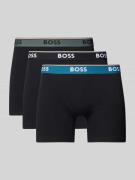 BOSS Regular Fit Boxershorts aus Baumwoll-Mix im 3er-Pack in Black, Gr...