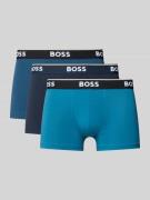 BOSS Regular Fit Trunks aus Baumwoll-Mix im 3er-Pack in Blau, Größe L