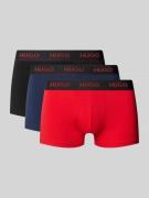 HUGO Regular Fit Trunks aus Baumwoll-Mix im 3er-Pack in Dunkelblau, Gr...
