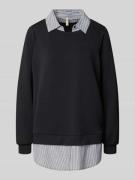 Soyaconcept Sweatshirt im Double-Layer-Look in Black, Größe L