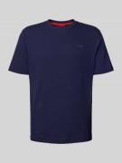 HUGO Regular Fit T-Shirt aus Baumwoll-Mix Modell 'AUSTIN' in Marine, G...