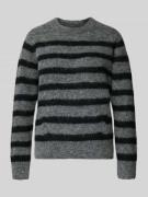 MOS MOSH Strickpullover mit Rundhalsausschnitt Modell 'THORA' in Dunke...