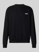 WOODBIRD Sweatshirt mit Label-Print Modell 'Cane Ming Crew' in Black, ...