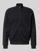 JOOP! Collection Sweatjacke mit Label-Detail und Stehkragen in Black, ...