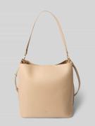 Seidenfelt Hobo Bag in Leder-Optik Modell 'Nelma' in Beige, Größe 1