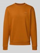 Blend Sweatshirt mit Rundhalsausschnitt und Logo in Cognac, Größe 3XL