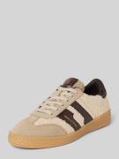 Marc O'Polo Low Top Sneaker aus Leder-Mix in Beige, Größe 36