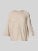 Only Regular Fit Pullover mit Fledermausärmeln Modell 'SIMONI' in Sand...