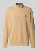 Polo Ralph Lauren Sweatshirt mit Label-Stitching in Camel, Größe L
