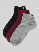 PUMA Socken mit Label-Print im 3er-Pack in Bordeaux, Größe 39/42