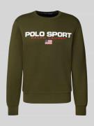 Polo Ralph Lauren Sweatshirt mit Label-Print in Oliv, Größe L