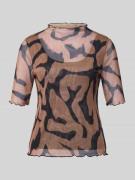 Zero T-Shirt in semitransparentem Design in BLACK, Größe 34