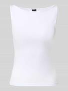 Gina Tricot Tanktop mit U-Boot-Ausschnitt in Weiss, Größe M