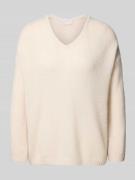 Hemisphere Strickpullover aus Kaschmir-Seide-Mix in Offwhite, Größe 34