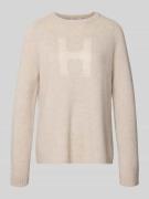 Hemisphere Strickpullover mit gerippten Abschlüssen in Taupe, Größe 34