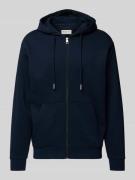 Tom Tailor Denim Regular Fit Sweatjacke aus Baumwoll-Mix in Dunkelblau...