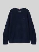 Tommy Hilfiger Teens Regular Fit Strickpullover aus Baumwoll-Mix in Ma...