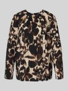 Betty Barclay Regular Fit Bluse mit Plisseefalten in Dunkelbraun, Größ...