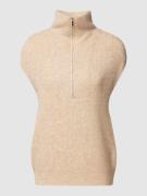 OPUS Strickpullover mit Troyer-Kragen Modell 'Peisini' in Beige Melang...