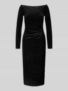ARMANI EXCHANGE Midikleid mit Raffungen in Black, Größe L